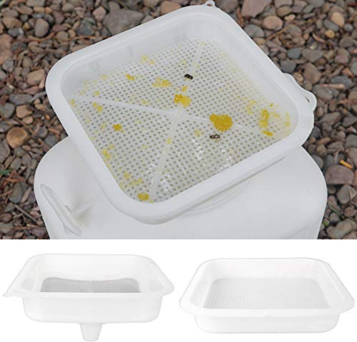 HUSHUI Honungsfilter Dubbellagers Mjuk Plastsil med Tratt för Biodling och Ren Honungsextraktion