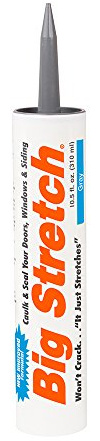 Sashco Big Stretch Acrylic Latex High Performance Caulking Sealant, 10.5 oz Cartridge, Gray