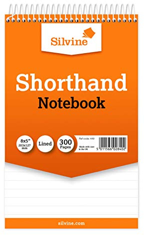 Silvine Shorthand Book - Bloc de notas con anillas (6 unidades)
