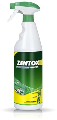 Sisbrill Zentox desengrasante y limpiador NEUTRO de bici y moto. Cadena, chasis, motor. Concentrado sin agua (1 lt == 10 lts en uso). Protección Carbono, Anodizados, Cromados y Aluminio. 1 litro.
