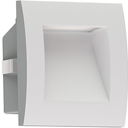 ledscom.de LED Wandeinbauleuchte ZIBAL, Downlight für außen, IP65 matt, 90 x 90mm, kaltweiß