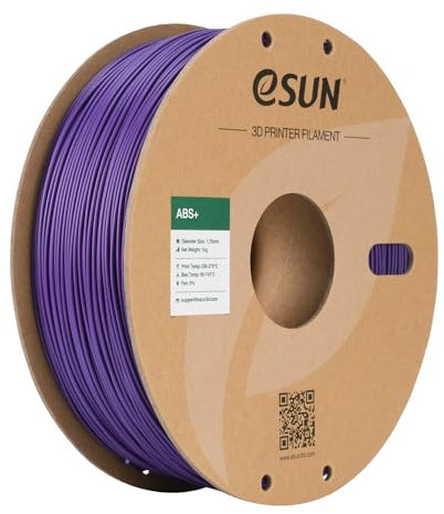 eSUN ABS+ Filament 1.75mm, 3D Drucker Filament ABS Plus, Maßgenauigkeit +/- 0.05mm, 1kg Spule (2.2 LBS) 3D Druck Filament für 3D Drucker, Lila