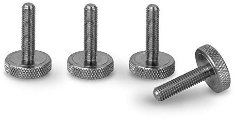 PrecisionGeek M5 x 19mm Stainless Steel Knurled Thumb Screws – Set of 4 Tool-Free Fasteners for DIY, Electronics, PC Builds, Enclosures, Furniture & Hobby Projects