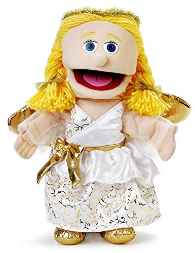 Angel von Silly Puppets | 40 cm Handpuppe für Kinder | Mit Beweglichem Mund Und Armen | Abnehmbare Handwaschbare Kleidung
