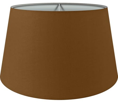 Wogati® Premium Lampenschirm | Größe: XXL | ØU:35cm | Farbe: Braun | E14/E27 | konisch | Baumwolle | für Stehlampen, Hängelampen, Tischlampen, Deckenlampen