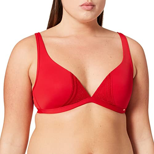 Skiny Damen Triangel gepaddet Gepolsterter BH, red, 70B