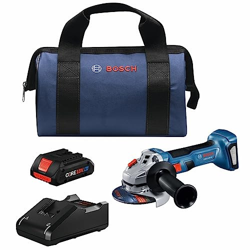 Bosch GWS18V-8B15 18V Brushless 4-1/2 In. Angle Grinder Kit with (1) CORE18V® 4 Ah Advanced Power Battery