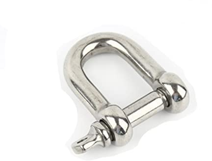 D-Schäkel M8 Heavy Duty 304 Edelstahl D-Ring-Schäkel verwendet für schnelle Verbindung von Ketten und Drahtseilen, schwere Struktur, Fahrzeugrecycling, Transportschäkelschloss