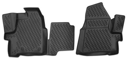 Fußmatten Gummimatten kompatibel mit Ford Tourneo Custom 2012-2018 OMAC Gummi Schwarz