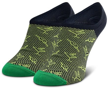 Happy Socks Unisex Kurze Socken Dressed Martini No Show Größe 43-46 Grün Kompressionsstrümpfe mit Streifen, bunt