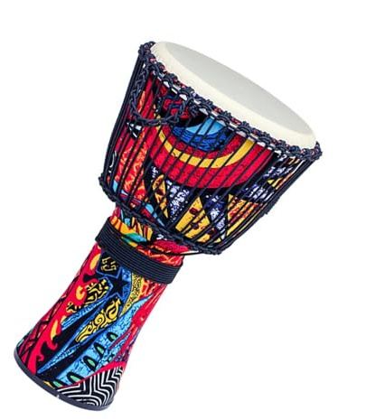 Stimmbare Afrikanische Trommel, Leichtes Stoffkunst-Schaffell-afrikanisches Handtrommelinstrument Djembe Für Anfänger (Color : 12 inch)