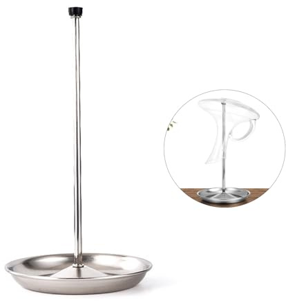 Bssowe Edelstahl Flaschenhalter Abtropfständer 32 cm | Trocknet Karaffen, Weinflaschen und Decanter, Verhindert Kalkablagerungen