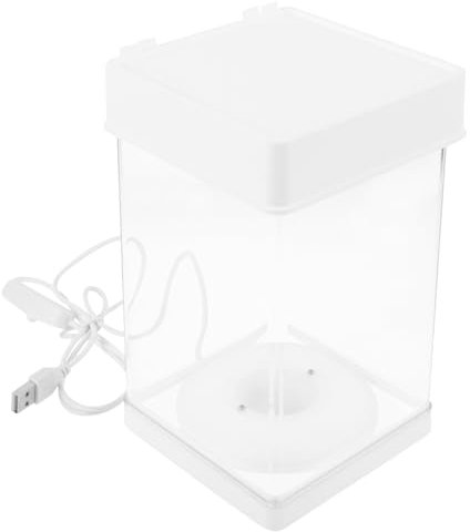 TOBBOMEY Transparente Aquarien Mit Licht Desktop Fischtank Für Betta Und Garnelen Für Und Büro Design Und Langlebig