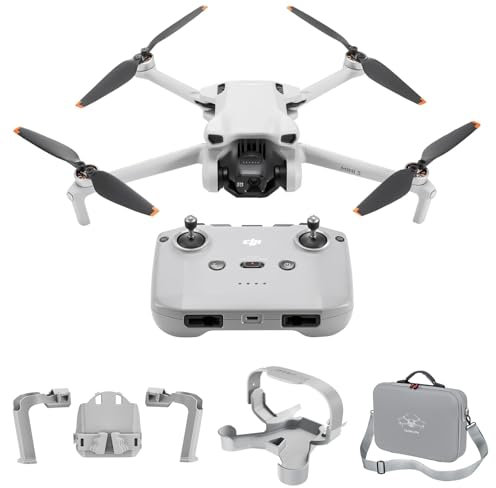 DJI Mini 3 mit Vielseitiges Zubehör – Leichte und faltbare Mini-Kameradrohne mit 4K HDR-Video, 38 min Flugzeit, echten vertikalen Aufnahmen und intelligenten Funktionen, C0