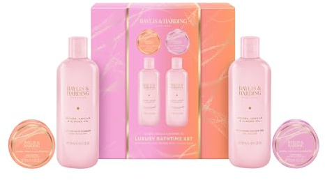 Baylis & Harding Jojoba, Vanilla & Almond Oil Indulgent Body Pamper Gift Set - Vegan Friendly