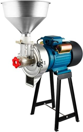 Heavy Duty Electric Grain Mill Grinder, Wet & Dry Cereals, Corn Mill, with Funnel for Flour, Rice, Feed, Coffee, Pellet in Powder,N