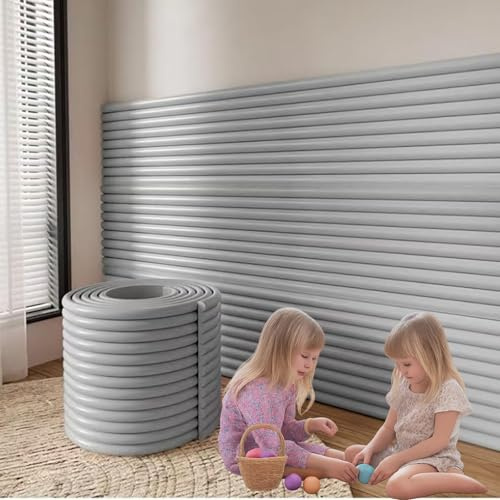 Genérico Protector de Pared Tapetes De Pared 3D para Niños, Paneles De Pared Acolchados para Dormitorio De 200 Cm De Largo, Cojín De Cabecera Autoadhesivo para Esquina De Mesa, Mesita De(A,10X200cm)