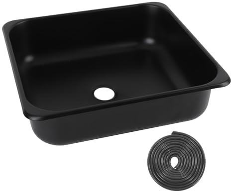Lavello a barretta singola ciotola lavandino cucina in acciaio inossibile lucido con foro di scarico 40 mm per roulotte dimensioni compatte 13,8 x 12,6 x 3,9 pollici