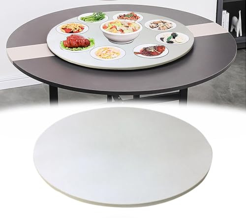 Plateau de service rotatif Lazy Susan de 60 cm rond en bois, rotation à 360°, design silencieux, parfait pour table à manger et recevoir