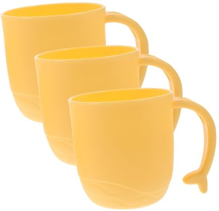 HOLIDYOYO 3 Stück Zahnputzbecher aus Bruchsicherem Kunststoff mit Delfin Motiv Ergonomisch Geformt Große Kapazität Glatte Oberfläche für Mundspülung und Zahnbürstenaufbewahrung