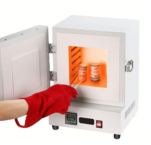 Forno Elettrico Digitale 2000W - Controllo Precisione 0-1150°C, Riscaldamento 4 Lati & Porta Sigillata, Fornetto Elettrico Compatto per Laboratorio di Ceramica Domestico, Fusione Oro e Argento