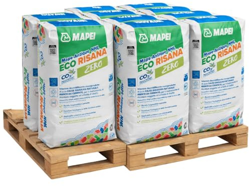 MAPEI Intonaco Deumidificante a Base di Calce Idraulica Naturale, Traspirante, per Risanamento Murature, Mape Antique NHL Eco Risana 20 kg (10)