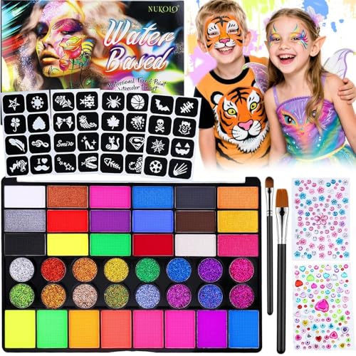 Kinderschminke Set, 42 Gesichtsfarben Kinderschminken Set