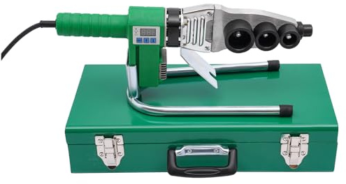 LKHDONG Saldatrice a manicotto, in plastica, 1600 W, 20 – 63 mm, saldatrice a mano, saldatrice in plastica, per PPR PE PP, temperatura regolabile 25 – 385 °C