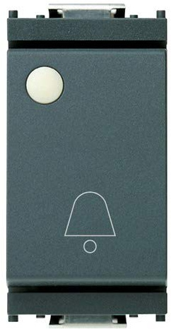 Vimar Serie Idea – Pulsante 1 polo Contatto aperto Campanello luminoso Grigio