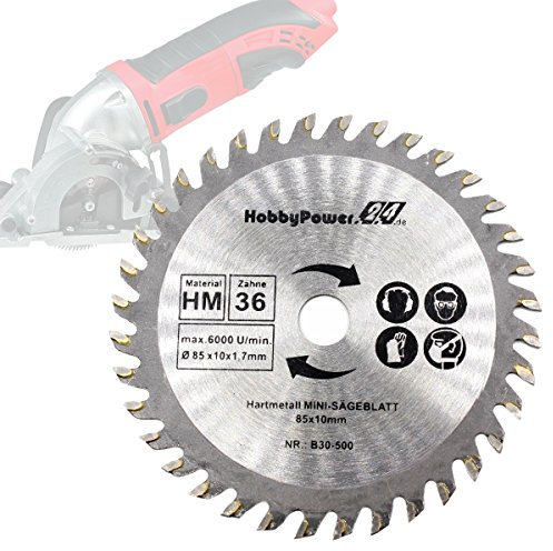 1x Mini Kreissägeblatt Sägeblatt Handkreissäge Ø 85mm x 10mm für Einhell Matrix