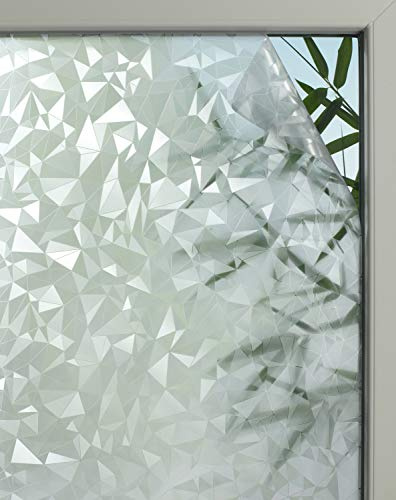 GARDINIA Statisk fönsterfilm Graphic 50, genomskinlig, Kan måttskäras, 100% PVC, 90 x 150 cm, prisma-look, halvtransparent