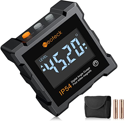 Neoteck Digital Level Box LCD Winkelmesser IP54 Wasserdicht mit Allseitig magnetisch Hintergrundbeleuchtung Neigungsmesser für Holzarbeiten, Bauwesen, Automobilwartung Industrie (Batterie enthalten)