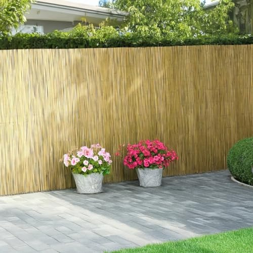 Natural Split Reed Fencing Screening Rolls Garden Privacy Outdoor Bamboo (4m x 2m)
