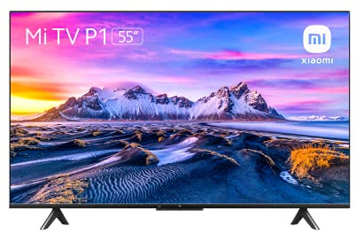 Xiaomi Smart TV P1 55 Pulgadas (Frameless, UHD, Triple Tuner, Android 10.0, Prime Video, Netflix, Google Assistant, Compatible con Alexa, Bluetooth, 3 HDMI, 2 USB) Color Negro [Model 2021]