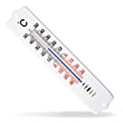 Piantallegra - Termometro da esterni e interni da parete in plastica bianca lunghezza 20,5 cm x 4,5 cm