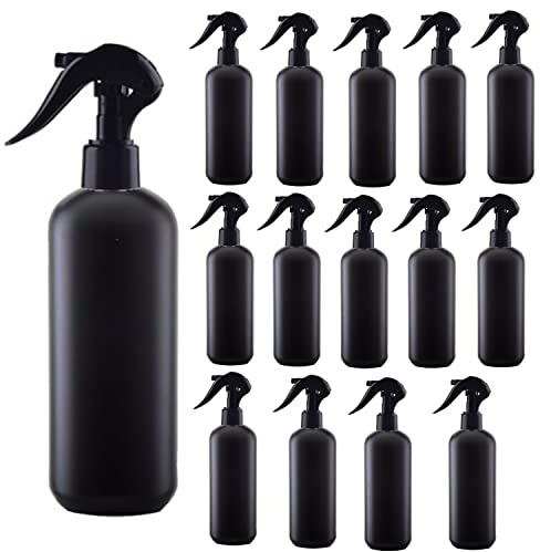 Lot de 15 flacons pulvérisateurs vides à fine brume de voyage (noir, 15 x 500 ml)