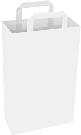 verpacking Papiertragetaschen 36 x 22 x 10 cm Weiß [Größe und Farbe wählbar] Geschenktüten Einkaufstüten biologisch abbaubar Einzelhandel 250 Stück