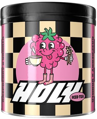 HOLY Iced Tea Pulver 'Raspberry x Vanilla' – Zuckerfreier Eistee mit 50 Portionen - Früchtetee Pulver mit Antioxidantien & Relax Formel - Vegan mit 100% natürlichen Fruchtaromen