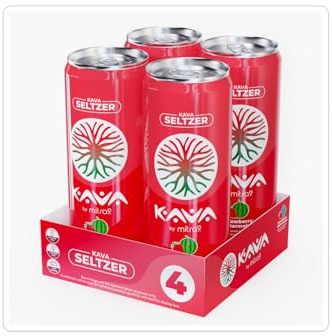 MITRA9 Botanical Beverages - Strawberry Watermelon Sparkling Kava Drink With Kava Root Extract - Mood Enhancer - Plant Based - Promotes Natural Calm & Clarity (12 Fl. Oz) (4)