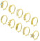 Yolev 10 Stücke Nasenring Ring Septum Piercing Zirkonia Gold Piercing Set Diaphragm Clicker Scharnier Knorpel Tragus Lippe Spirale Körper Nase Piercings Schmuck Ringe Frauen 8mm