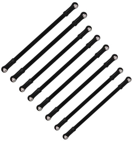 OUNONA 8pc Aluminum Alloy Rc Car Pull Rod Scale Model Car Pull Tie Rod Set Compatible