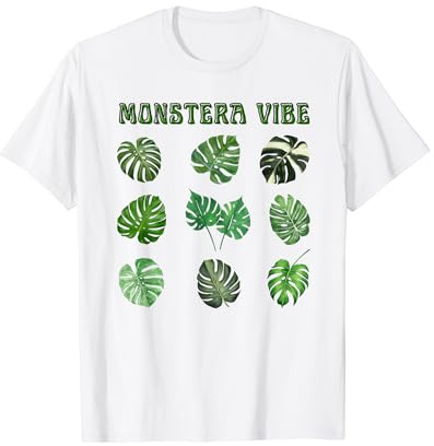 Monstera Vibe Deliciosa Plant Swiss Cheese Indoor Plant T-Shirt