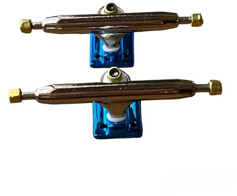 LEEFAI Pro Fingerboard Trucks mini Finger Skateboard Achsen 4.0-Regular Kingpin-Upgraded v2 baseplate with Hardware-Baseplate Color and Size (34 mm, Blau)