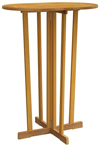 HETFTJN Campingtisch Set Gartentische Bistrotisch Outdoor Gartentisch Klein - Bartisch Klappbar 90x65x105 cm Massivholz Teak für Aufenthaltsraum Outdoor Terrasse Balkon