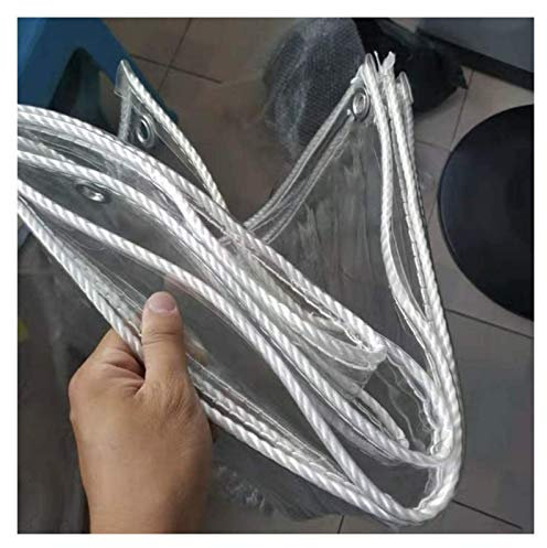 LXLDY Telo Occhiellato Trasparente Durevole Resistenza allo Stiramento Magazzino Tenda Terrazza Copertura Antipolvere Telo Copertura Antivento for Piante da Balcone, 17 Specifiche (2.5x3m)