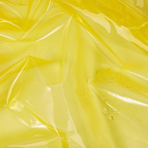 NBEADS 1m Klarer TPU-Stoff, 137cm Breite Transparente Gelee-Rolle Klare Plastikfolie 0.2mm Dick Mehrzweck Wasserdichtes Transparentes Gelee Blatt für Nähen Basteln und Dekorieren, Gelb