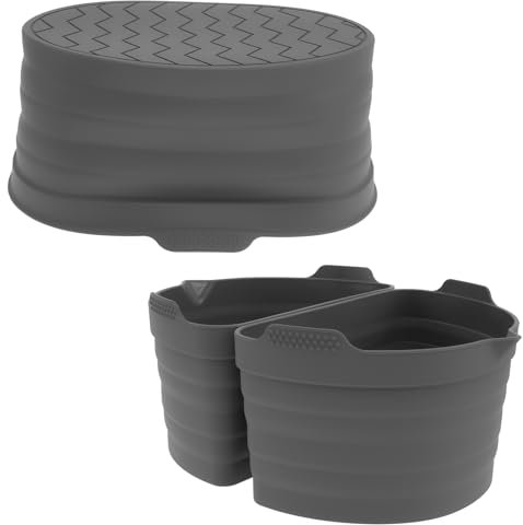 3 Pcs Silicone Slow Cooker Liner Reusable Slow Cooker Divider Foldable Slow Cooker Divider Insert Multifunctional Slow Cooker Divider Liner for Dishwasher Microwave Oven yupogongfu(Grey)