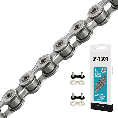 TAYA e-TB910-DH Singlespeed-Fahrradkette, 136 Glieder, GST rostfrei, langlebig und leichtgängig, für E-Bike und internes Nabensystem