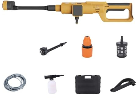 Idropulitrice a Pressione Senza Fili, idropulitrice Portatile Senza spazzole, idropulitrice per la Pulizia del Giardino, Giallo