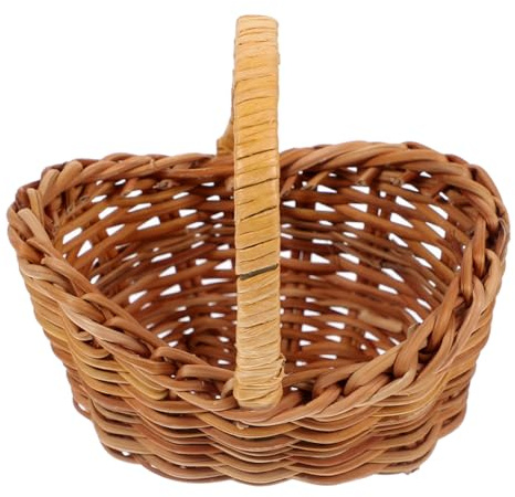 Generic Mini Basket Picnic Basket Mini ature Dollhouse Accessories Wedding Party Favor Woven Accessories ature Storage Decor